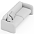 Elegant Niles Sofa: Steel Perfection 3D model small image 4