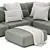 Premium Italian Flexform Eddy Sofa 3D model small image 3