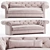 Valentini Max Pink Sofa Bed 3D model small image 1