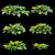 Fragrant Viola Bushes Bundle 3D model small image 2