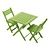 Outdoor Garden Table Set 3D model small image 3