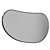 Sleek Matte Black Wall Mirror 3D model small image 2