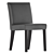 Contemporary Onyx Leather Dining Chair 3D model small image 1