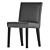 Contemporary Onyx Leather Dining Chair 3D model small image 2