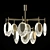 Rays Cascade LED Chandelier 3D model small image 1