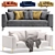 Sleek Sofa Kona 5 Colors 3D model small image 1