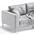 Sleek Sofa Kona 5 Colors 3D model small image 6