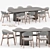 Modern Dining Set Collection 3D model small image 1