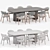 Modern Dining Set Collection 3D model small image 2