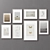 Variety Set Wooden Picture Frames 3D model small image 6