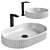  Fluted Ceramic Counter Basin 3D model small image 1