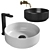 Margot Ceramic Counter Basin 3D model small image 1