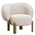 Sleek MOON Armchair Design 3D model small image 1