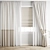 Polygonal High Quality Curtain Model 3D model small image 1