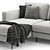Luxury Modern Corner Sofa Set 3D model small image 5