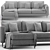 Luxury Modern Corner Sofa Set 3D model small image 6