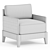 Elegant Almeria Lounge Chair 3D model small image 2