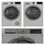 Bosch Washer Dryer Combo White 3D model small image 2