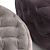 Versatile Miller Quilted Poufs 3D model small image 3