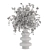 Concrete Pot Plant Bouquet Set 3D model small image 5