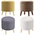 Plidi 8-Color Pouf Ottoman 3D model small image 2