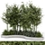 Garden Set Bush Tree 3D 3D model small image 1