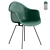 Vitra Dax Fiberglass Armchair 3D model small image 1