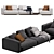Elegant Minotti Horizonte Modular Sofa 3D model small image 2