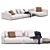Elegant Minotti Horizonte Modular Sofa 3D model small image 6