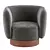 Modern Swivel Chair in Grey 3D model small image 4