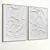 Plaster Dual Photo Frame Set 3D model small image 4