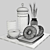 Vintage Brunch Set with Donuts 3D model small image 7