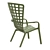 Outdoor Plastic Armchair Folio 3D model small image 2