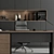 Executive Desk Set, Modern Office 3D model small image 2