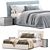 Modern Design Mesh Bed Furniture 3D model small image 1