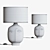 Sleek Ceramic White Table Lamp 3D model small image 2