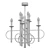 Elegant Brass Sciolari Chandelier 3D model small image 2