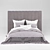 Sleek Corona-Rendered Modern Bed 3D model small image 1