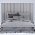 Sleek Corona-Rendered Modern Bed 3D model small image 3