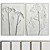 Plaster Dual Photo Frame Set 3D model small image 1