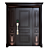 Rustic Wood Exterior Door 3D model small image 1