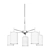 Modern Chandelier Light Black Glass 3D model small image 2