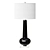 Elegant Navy Glass Table Lamp 3D model small image 1