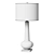 Elegant Navy Glass Table Lamp 3D model small image 2