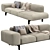 Luxury Largo Velvet Modular Sofa 3D model small image 2