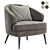 Elegant Xangai Armchair, Exceptional Comfort 3D model small image 2