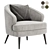 Elegant Xangai Armchair, Exceptional Comfort 3D model small image 4