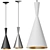 Modern Dual Cone Pendant Light 3D model small image 1