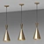Modern Dual Cone Pendant Light 3D model small image 2