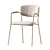 Velvet Upholstered Wood Dining Chair 3D model small image 2